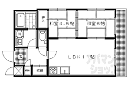 レジデンス岩倉 2LDKの間取図画像