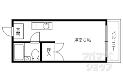 ハイツ村岡 1Kの間取図画像