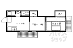 コーポ川 2DKの間取図画像