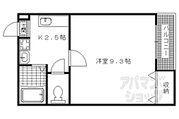 ウイングス 1Kの間取図画像
