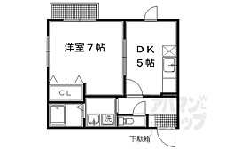 ベネ長谷 1DKの間取図画像