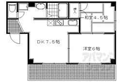 サイドパーク3 2DKの間取図画像