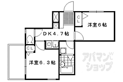 GA雅 2Kの間取図画像