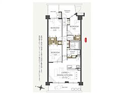 ネオハイツ船橋薬円台公園 3LDKの間取図画像