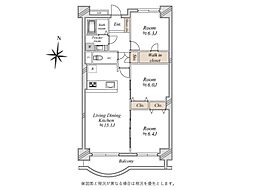 京成サンコーポ八千代台S棟 3LDKの間取図画像