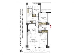 稲毛スカイマンションB棟 3LDKの間取図画像