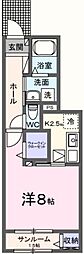 B.フォレスト1 1Kの間取図画像