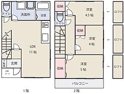 アドバンスコーポ 3LDKの間取図画像
