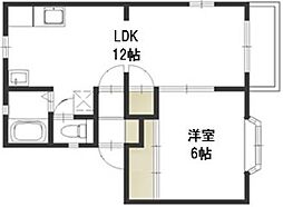 グリーン・ハイツ 1LDKの間取図画像