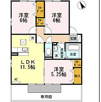 エルフローラC棟 102 ｜ 大分県中津市大字大貞349-3（賃貸アパート3LDK・1階・66.26㎡） その2