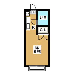 ピア上池台 ワンルームの間取図画像