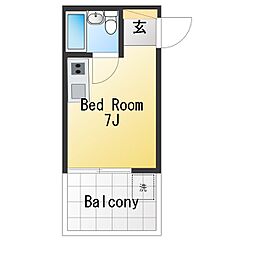 エルマンション ワンルームの間取図画像