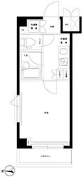 ルーブル武蔵小山 1Kの間取図画像