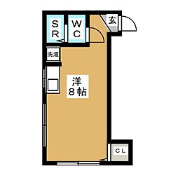 桜ハイツ ワンルームの間取図画像