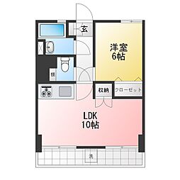 目黒グリーンコープ 1LDKの間取図画像