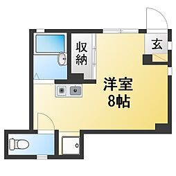 ドミール大崎 ワンルームの間取図画像