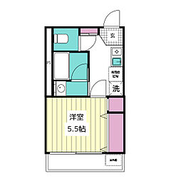 目黒第5コーポ 1Kの間取図画像
