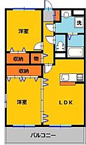 エンジェルズフォレストA 201号室 ｜ 栃木県宇都宮市西川田１丁目（賃貸マンション2LDK・2階・55.51㎡） その2