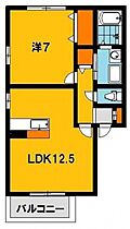 プレアデス・コートD 205号室 ｜ 栃木県宇都宮市上横田町（賃貸アパート1LDK・2階・45.42㎡） その2