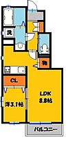 ティエラ煌 102号室 ｜ 栃木県宇都宮市今泉町（賃貸アパート1LDK・1階・34.73㎡） その2