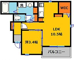 メゾンフルール 102号室 ｜ 栃木県宇都宮市鶴田町（賃貸アパート1LDK・1階・36.41㎡） その2