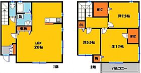 ラ・メゾンリリー・バーベナ C号室 ｜ 栃木県宇都宮市峰２丁目（賃貸アパート3LDK・2階・102.74㎡） その2