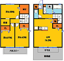 エルタウン　C棟 101号室 ｜ 栃木県宇都宮市石井町（賃貸アパート3LDK・1階・90.58㎡） その2