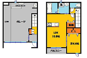 クレリア 103号室 ｜ 栃木県下都賀郡壬生町至宝３丁目（賃貸アパート1LDK・2階・73.11㎡） その2