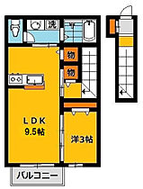 ラ・ルーチェ 202号室 ｜ 栃木県宇都宮市駒生町（賃貸アパート1LDK・2階・37.57㎡） その2