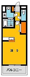 ルーナシティ 1Kの間取図画像
