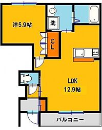 ヴィーブルハイツA 1階/105号室
