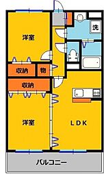 エンジェルズフォレスト・A 2LDKの間取図画像