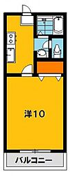 メゾンロイヤルつるた 1Kの間取図画像