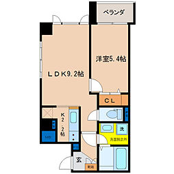 ジックス桜 1LDKの間取図画像