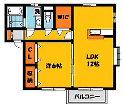メゾンアーバンF 1LDKの間取図画像