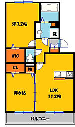 メゾン・アーバンJ 2LDKの間取図画像