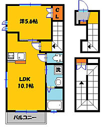 グランフロント大和 1LDKの間取図画像