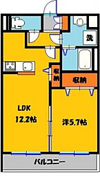 ドムスマーネ 1LDKの間取図画像