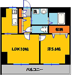 コンフォートアーバン 1LDKの間取図画像