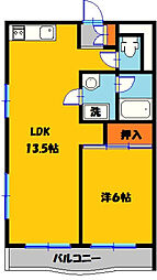 トーワピア戸祭 1LDKの間取図画像