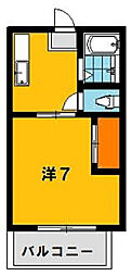 ユーハイツ 1Kの間取図画像