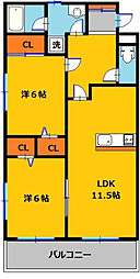 アッサンブラージュ 2LDKの間取図画像