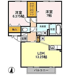 サニーウッド D 2階/203号室