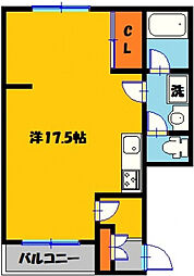 ラ・フォンテーヌ ワンルームの間取図画像