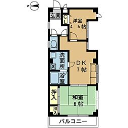 間取図画像 2DK