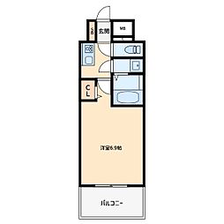 フォーリアライズ尼崎エラン 1405 14階1Kの間取り