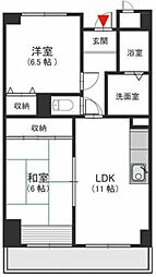 パークサイド酒庄 2LDKの間取図画像