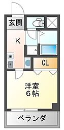 MY尼崎 1Kの間取図画像