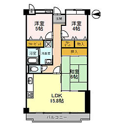 クリスタル 3LDKの間取図画像