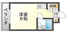 ロイヤルメゾン南武庫之荘GARE.2 ワンルームの間取図画像
